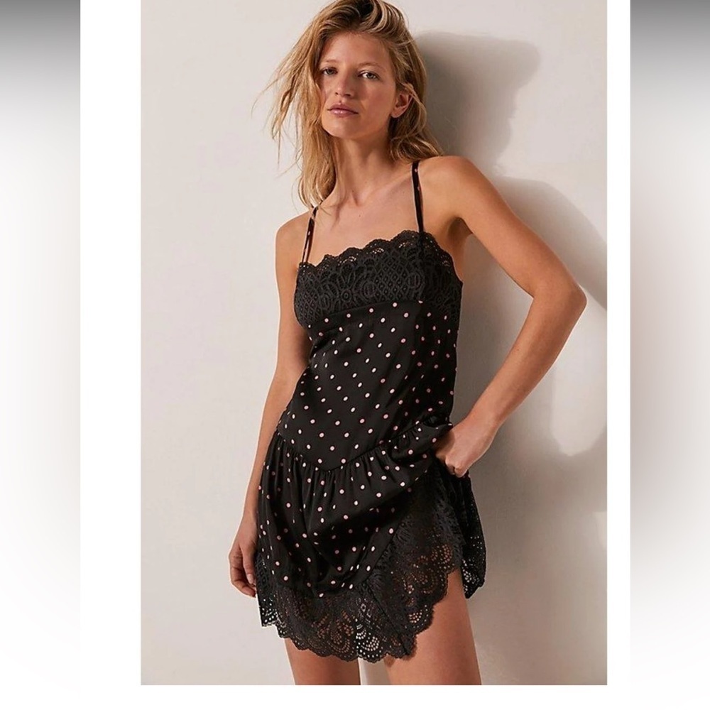 INTIMATELY By Free People City Wanders Trapeze Slip Dress Women's Sz L NWOT